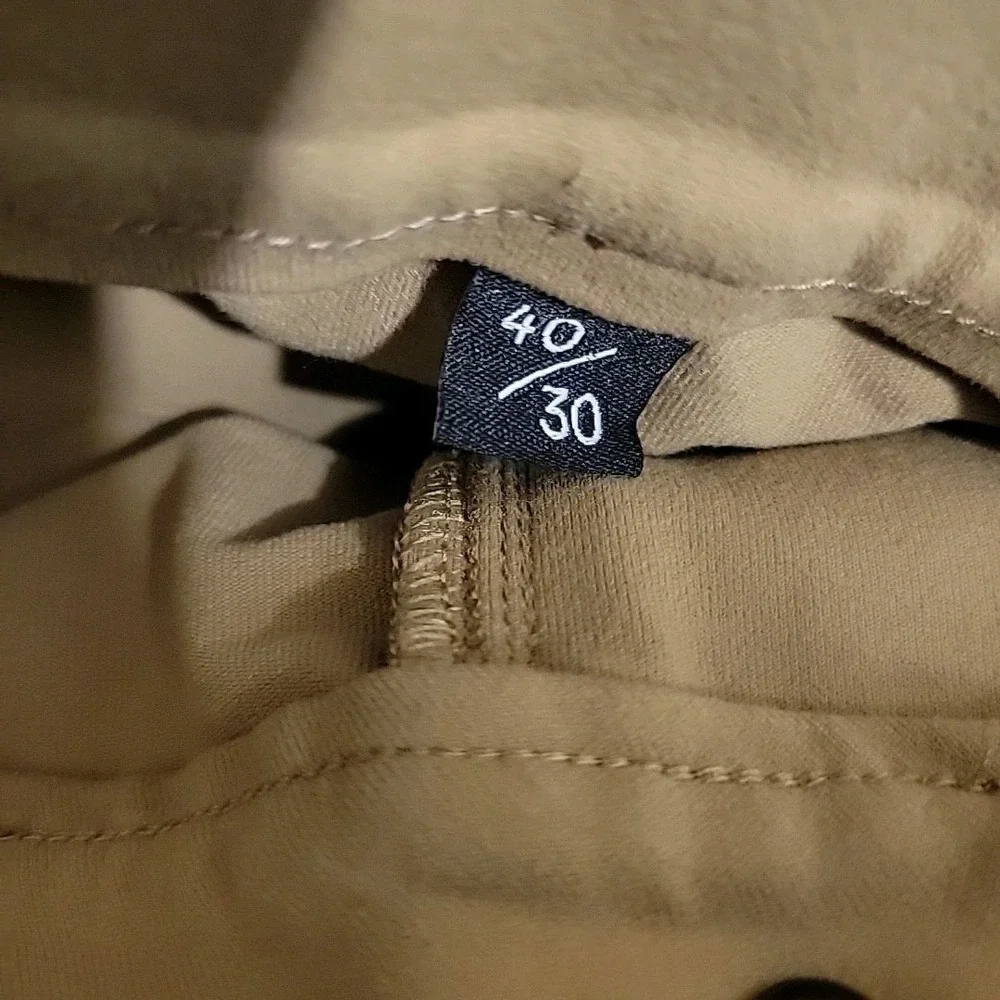 Public Rec Pants Mens 40/30 Tan Athletic Performance‎ Stretch Golf Pockets